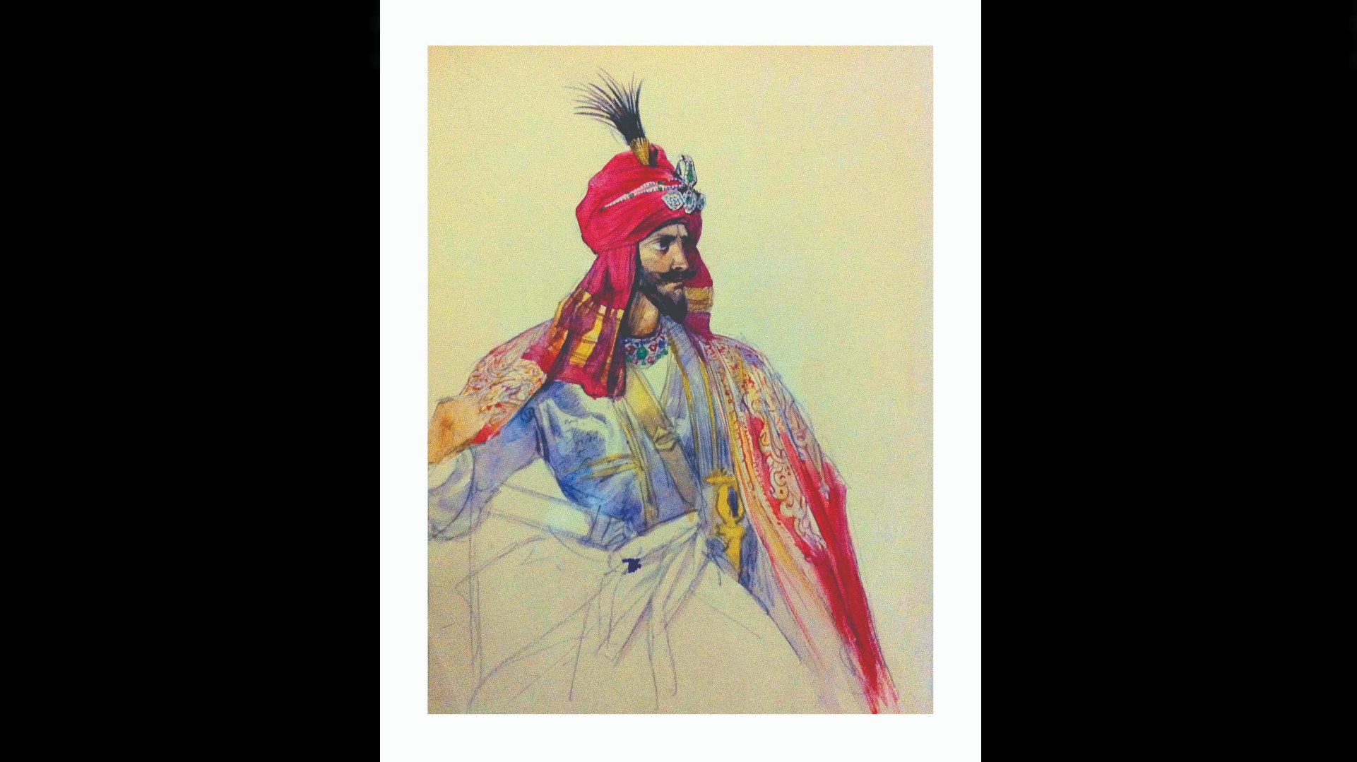 A portrait of a Sikh Noble by Prince Soltykoff