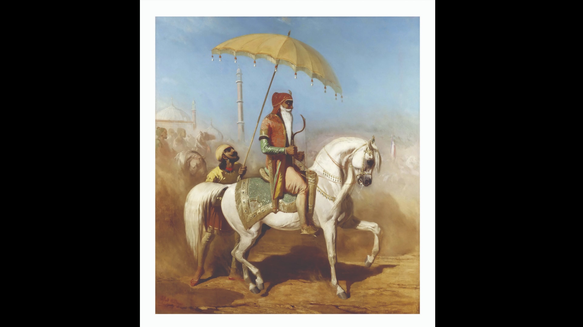 Randjiit Sing Baadour, roi de Lahore by Alfred de Dreux