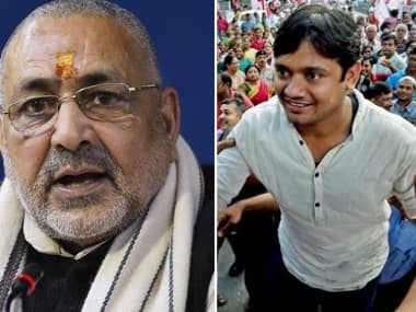 File photo of Giriraj Singh and Kanhaiya Kumar.