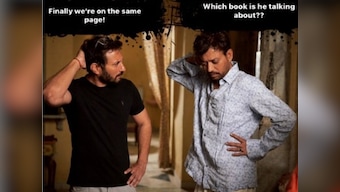 Angrezi Medium: Director Homi Adajania turns still with Irrfan Khan from the sets into a hilarious meme