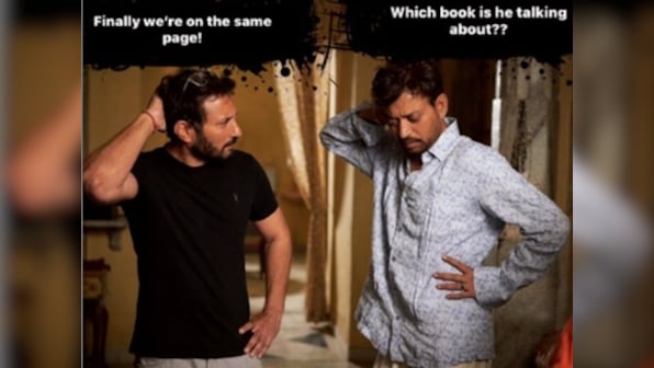Angrezi Medium: Director Homi Adajania turns still with Irrfan Khan from the sets into a hilarious meme