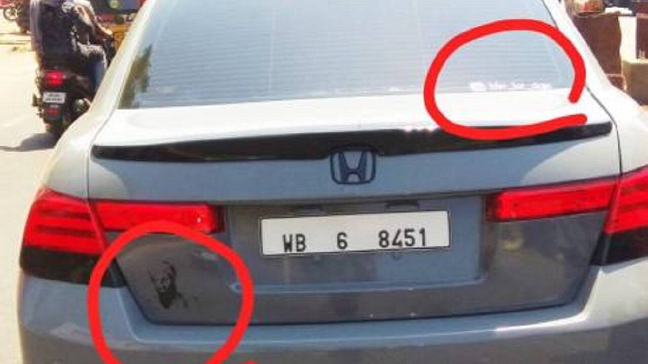 Kerala police seize car sporting Osama bin Laden sticker in Kollam