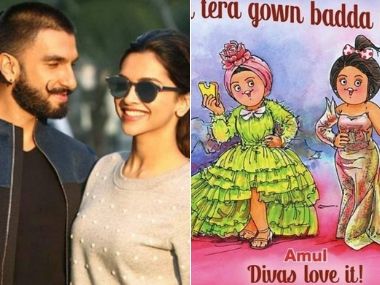 Deepika Padukone, Ranveer Singh 'raise a toast' to Amul ad on actress' Cannes 2019 ensemble Deepika Padukone, Ranveer Singh 'raise a toast' to Amul ad on actress' Cannes 2019 ensemble