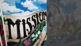 San Francisco's Mission Street murals speak of the city's multicultural history, ethos