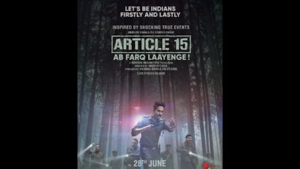 Article 15: New poster finds Ayushmann Khurrana carrying the torch to end discrimination in India