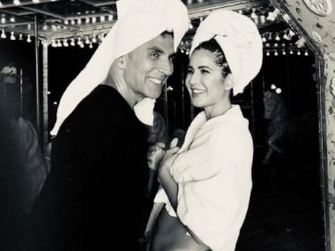 Sooryavanshi: Akshay Kumar, Katrina Kaif begin shooting for 'Tip Tip Barsa Pani' remake, share BTS still Sooryavanshi: Akshay Kumar, Katrina Kaif begin shooting for 'Tip Tip Barsa Pani' remake, share BTS still