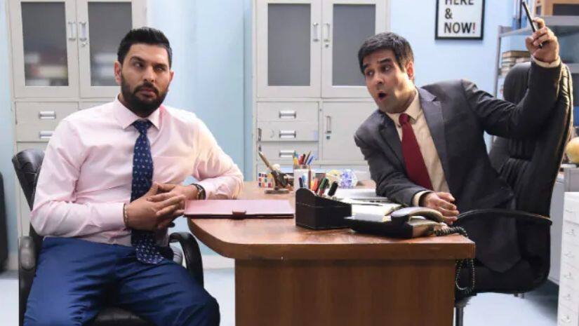 Yuvraj Singh in the Hindi remake of The Office. Image from Twitter