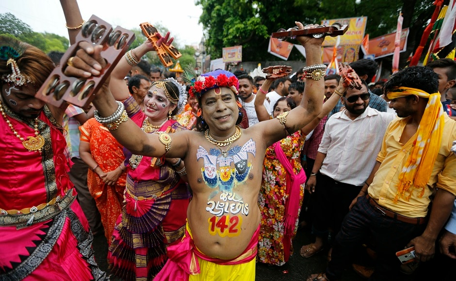The procession will return to the temple around 8.30 pm after passing through the Old City, and some communally sensitive areas like Jamalpur, Kalupur, Shahpur, and Dariyapur. Image courtesy: AP The procession will return to the temple around 8.30 pm after passing through the Old City, and some communally sensitive areas like Jamalpur, Kalupur, Shahpur, and Dariyapur. Image courtesy: AP
