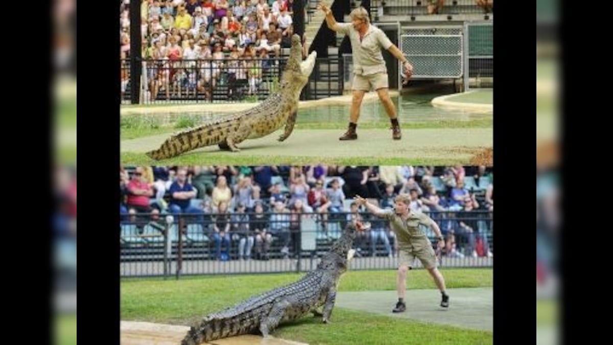 Steve Irwin's son Robert recreates late conservationist's iconic photograph with crocodile