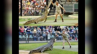 Steve Irwin's son Robert recreates late conservationist's iconic photograph with crocodile