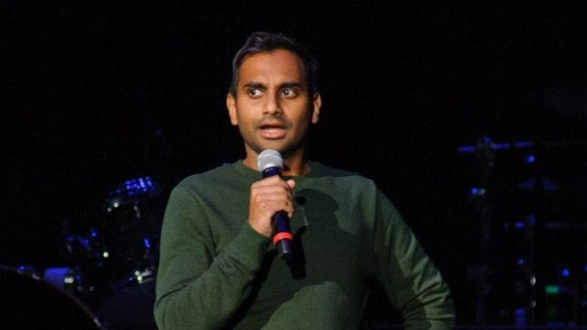 Aziz Ansari's new set is not exactly hilarious but socially poignant.