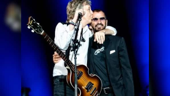 The Beatles'  bandmates Paul McCartney and Ringo Starr reunite for LA concert, perform band classics