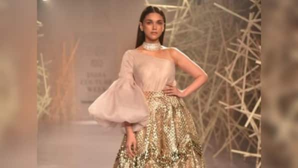 Aditi Rao Hydari turns showstopper for designer-duo Pankaj and Nidhi at India Couture Week 2019