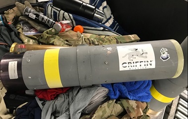 Texas man, caught with missile launcher at Baltimore Washington International Airport, claims it was a 'souvenir from Kuwait' Texas man, caught with missile launcher at Baltimore Washington International Airport, claims it was a 'souvenir from Kuwait'
