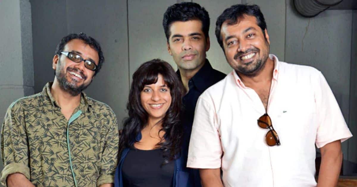 Dibakar Banerjee (left), Zoya Akhtar, Karan Johar and Anurag Kashyap. Image from Twitter