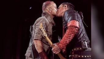 Rammstein bandmates kiss during Moscow concert to protest against Russia's anti-LGBTQI laws