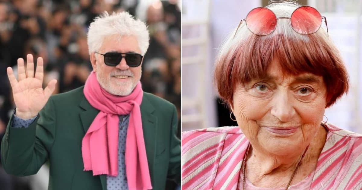 Pedro Almodovar (left) and Agen Varda. Image from Twitter