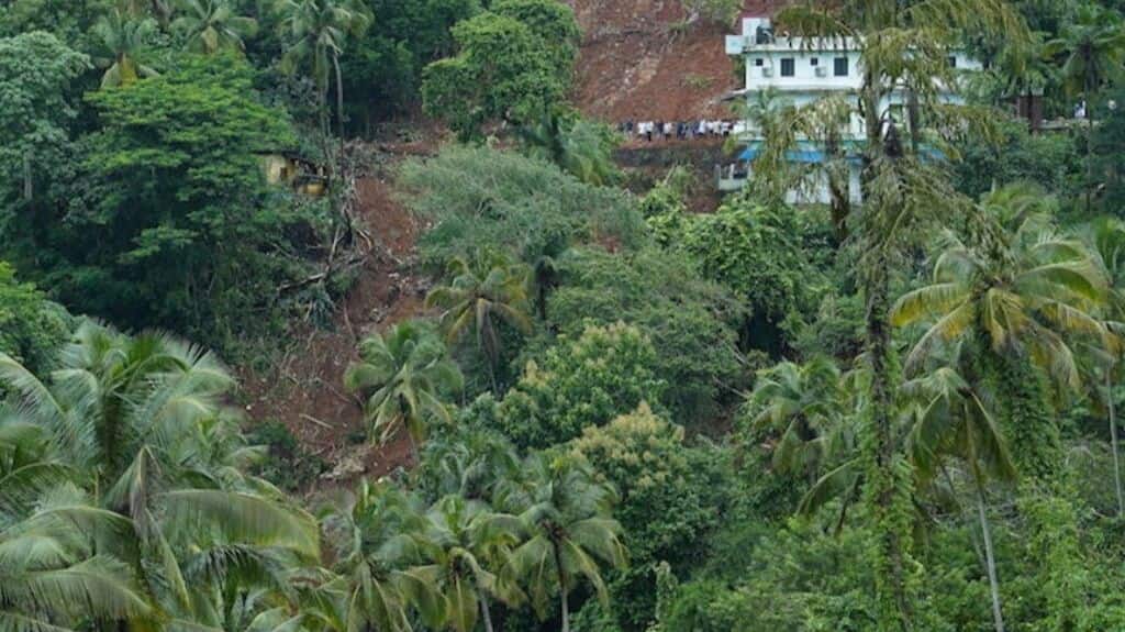 A massive landslide in Kotakunnu in Malappuram district that killed three. Photo by Murali Iris.