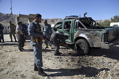 Atleast 4 killed, several injured after suicide bomber, gunmen attack government building in Afghanistan ahead of presidential election Atleast 4 killed, several injured after suicide bomber, gunmen attack government building in Afghanistan ahead of presidential election