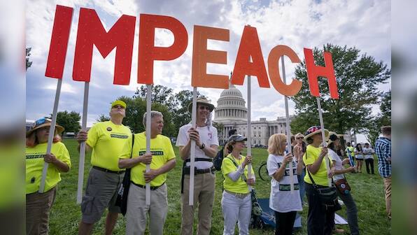 Impeachment inquiry over Ukraine transcript has caught Donald Trump, top advisors off-guard first time in 3 years, reports AP