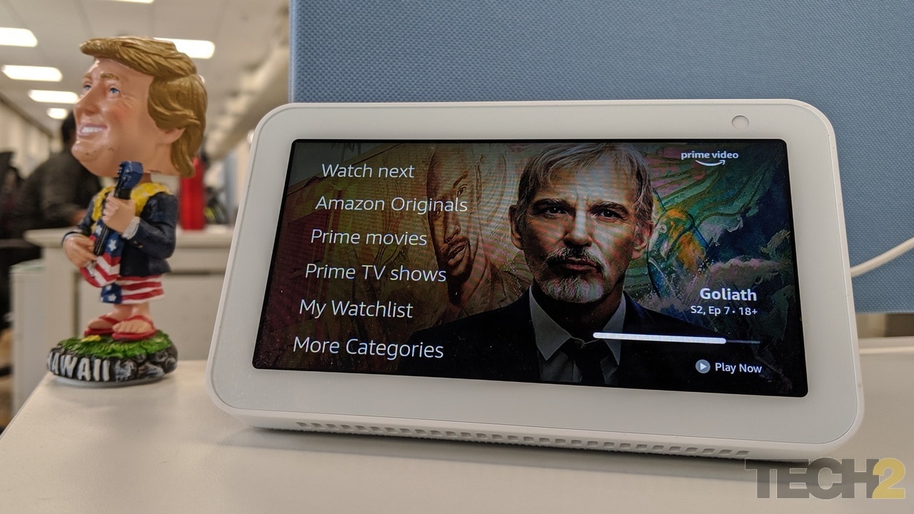 The Echo Show 5 plays all your Amazon Prime Music and Prime Video content