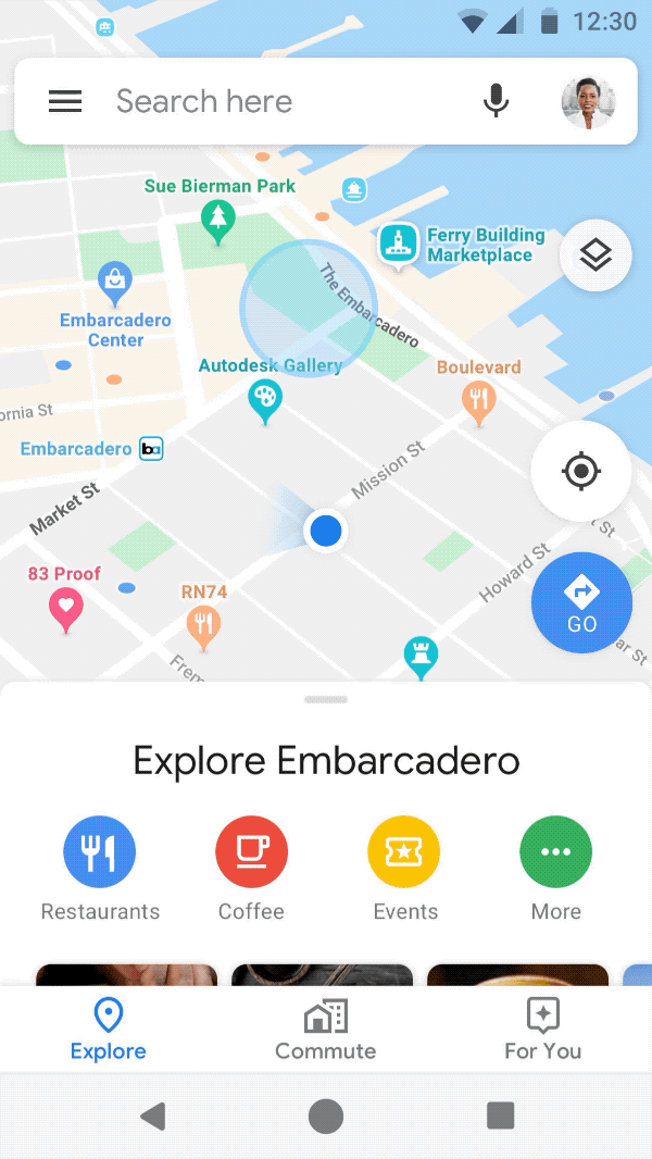 Incognito mode on Maps.