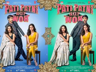 Pati Patni Aur Woh: Kartik Aaryan oscillates between Bhumi Pednekar and Ananya Panday in first full cast posters Pati Patni Aur Woh: Kartik Aaryan oscillates between Bhumi Pednekar and Ananya Panday in first full cast posters