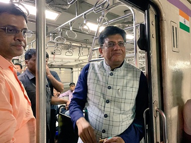 Rail Minister Piyush Goyal, BJP working president JP Nadda travel in Mumbai's local trains to save time; Twitterati slam move Rail Minister Piyush Goyal, BJP working president JP Nadda travel in Mumbai's local trains to save time; Twitterati slam move