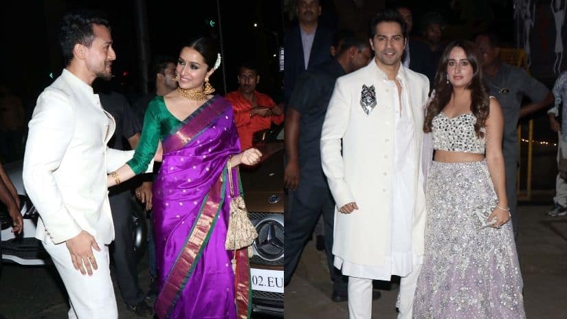 Tiger Shroff and Shraddha Kapoor (left) and Varun Dhawan with Natasha Dalal