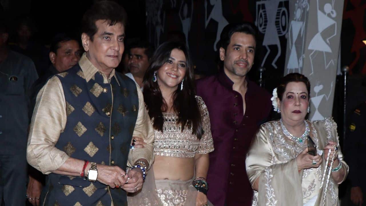 Ekta Kapoor (second from left) with father Jeetendra, brother Tusshar and mother Shobha Kapoor