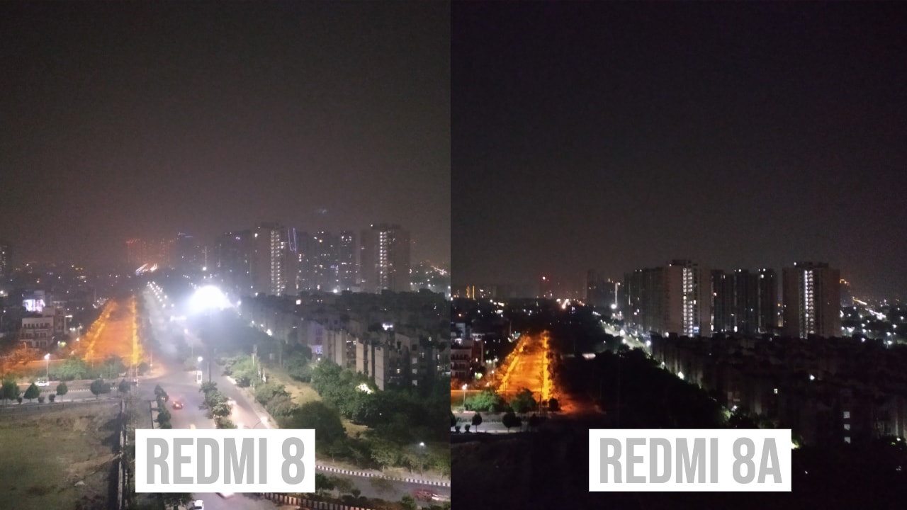 A night shot with the Redmi 8 and Redmi 8A.