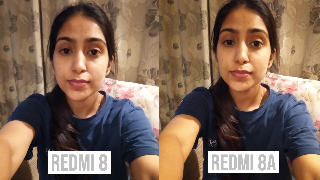 Selfies from the Redmi 8 and Redmi 8A. 