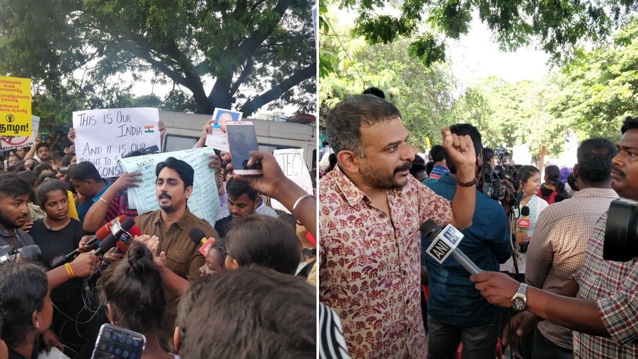 Actor Siddharth, musician TM Krishna among 600 booked by Tamil Nadu Police for staging anti-CAA protests