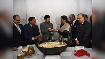 Budget 2020-21 document printing starts with 'halwa' making tradition; Nirmala Sitharaman hosts ceremony