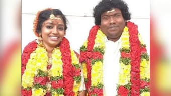 Tamil actor-comedian Yogi Babu marries Manju Bhargavi in his ancestral village of Thiruttani, Tamil Nadu