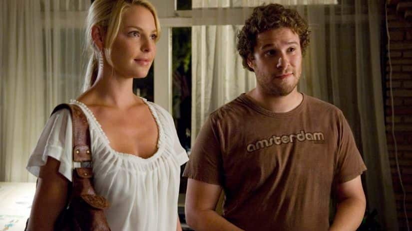 Katherine Heigl (left) and Seth Rogen in Knocked Up. Image from Twitter