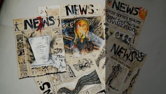 Turning newspapers into sculpture: Amritah Sen's unique art traverses fear, life's uncertainties and politics