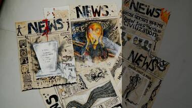 Turning newspapers into sculpture: Amritah Sen's unique art traverses fear, life's uncertainties and politics