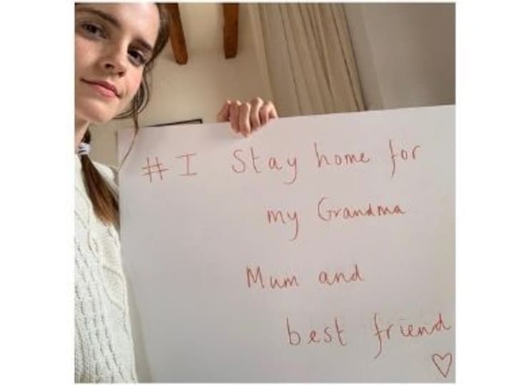 Coronavirus Outbreak: Emma Watson takes up #IStayHomeFor challenge for her 'grandma, mum and best friend'