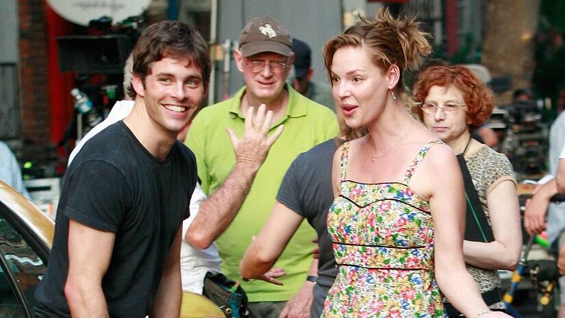 Richard Mardsen and Katherine Heigel in a still from 27 Dresses