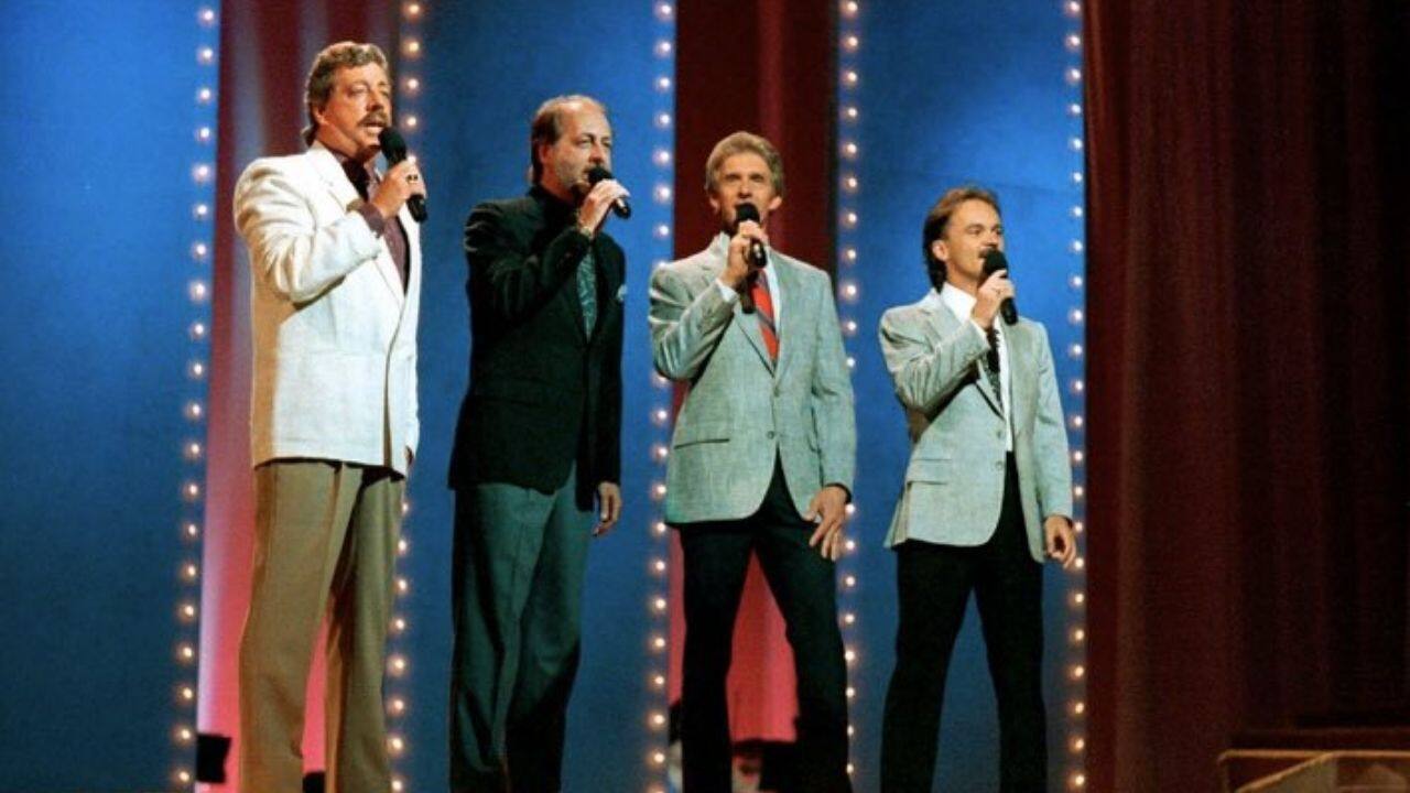 The Statler Brothers, from left, Harold Reid, Don Reid, Phil Balsley and Jimmy Fortune. The Associated Press
