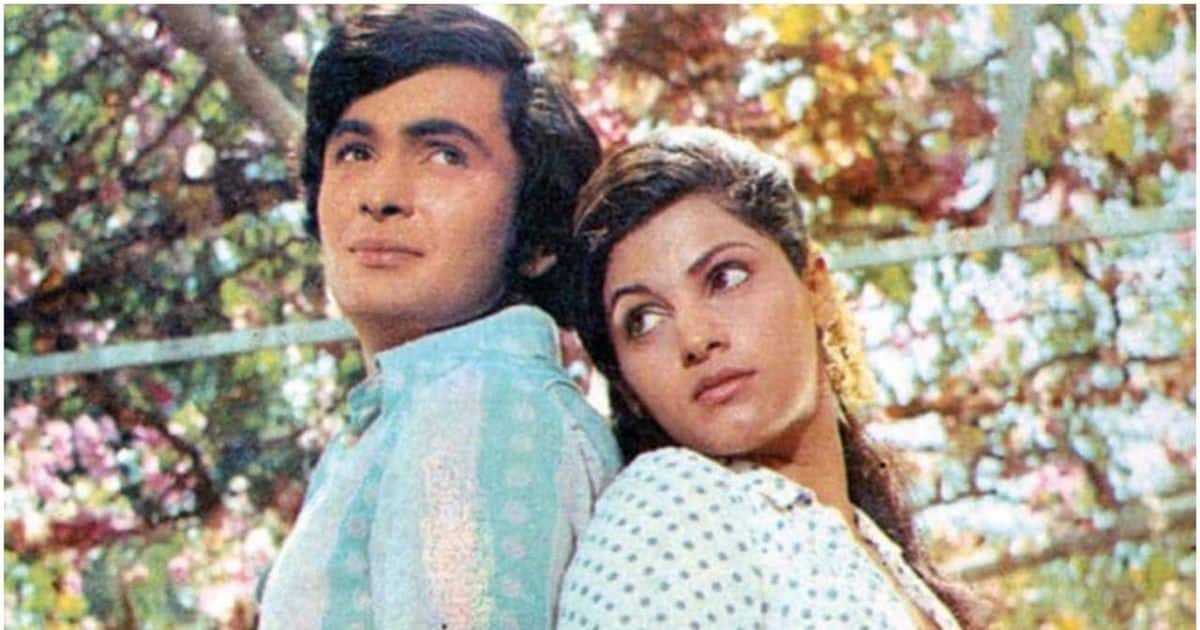 Rishi Kapoor and Dimple Kapadia in a still from Bobby