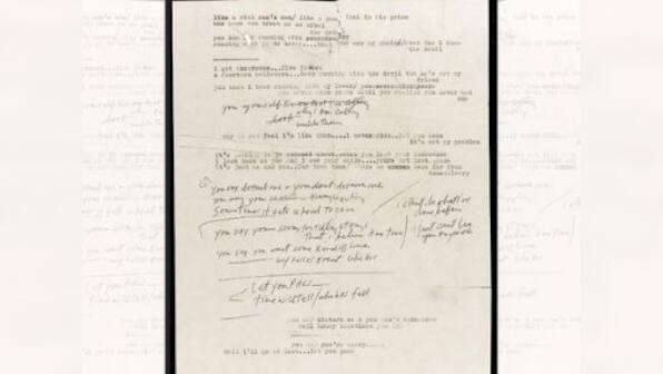 Bob Dylan's 1996 manuscript containing Blonde on Blonde lyrics valued at $19,000 in sale