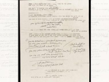 Bob Dylan's 1996 manuscript containing Blonde on Blonde lyrics valued at $19,000 in sale Bob Dylan's 1996 manuscript containing Blonde on Blonde lyrics valued at $19,000 in sale