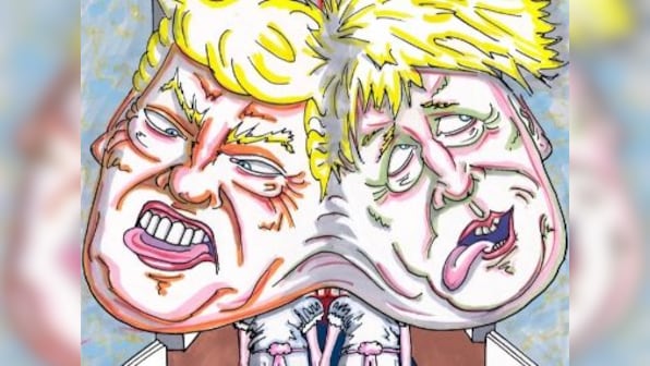 Coronavirus Outbreak: Jim Carrey's new artwork portrays Donald Trump, Boris Johnson as ghost twins from The Shining