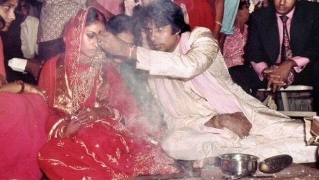 Amitabh Bachchan shares wedding pictures with wife Jaya to mark 47th anniversary, recalls Zanjeer's role in their marriage Amitabh Bachchan shares wedding pictures with wife Jaya to mark 47th anniversary, recalls Zanjeer's role in their marriage