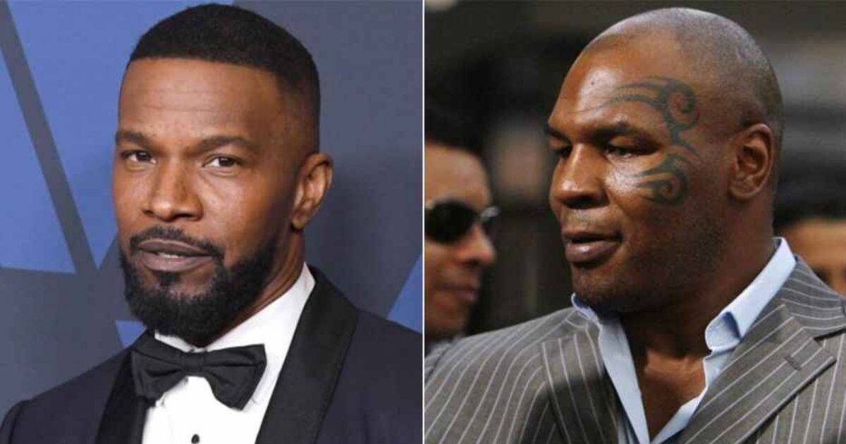 Jamie Foxx (left) and Mike Tyson. Image from Twitter