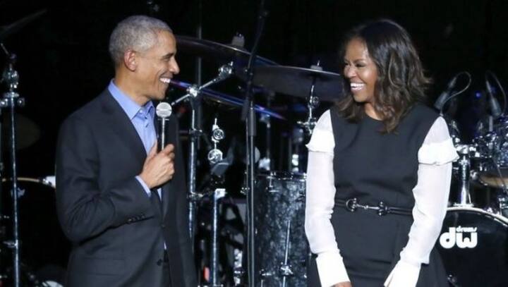Barack Obama to feature as guest on wife Michelle's Spotify podcast debut on 29 July
