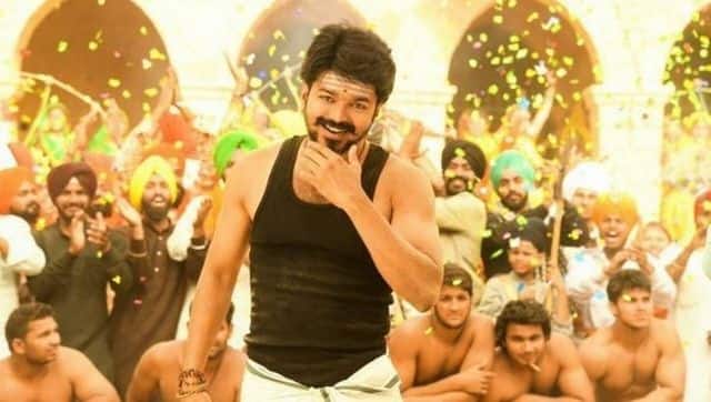 Vijay in a still from Mersal