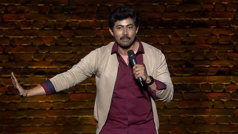 Karthik Kumar in a still from Comcistaan Semma Comedy Pa. YouTube